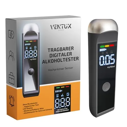 Tragbarer digitaler Alkoholtester mit hochpräzisem Sensor