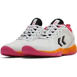 Hummel Speed Court - Weiss, Vielseitiger Sportschuh für aktive Kinder - Indoorschuhe mit atmungsaktivem Obermaterial, flexibler Sohle und ergonomischer Passform für optimalen Komfort und Halt bei Training und Freizeit.