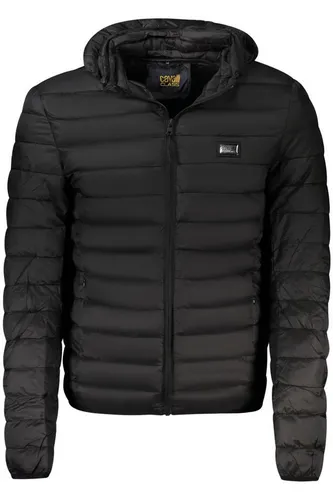 Cavalli Class Herren Outdoorjacke Schwarz mit Kapuze und Taschen – Stilvoll & Praktisch in XL - Hochwertige Outdoorjacke aus 100 % Polyester, ideal für den täglichen Gebrauch. Mit praktischen Taschen und einer stylischen Kapuze für zusätzlichen Komfort.