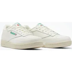 Reebok Jungen Club Tennisschuhe, Chalk Chalk Glegrn, 36 EU - Tennisschuhe mit Kunstleder-Obermaterial und Gummi-Außensohle, ausgestattet mit einer Memorytech Ortholite-Einlegesohle für optimalen Tragekomfort den ganzen Tag über.