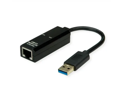 VALUE USB 3.2 Gen 1 zu Gigabit Ethernet Konverter Computer-Adapter USB 3 Typ A Männlich (Stecker) zu RJ-45 Weiblich (Buchse)