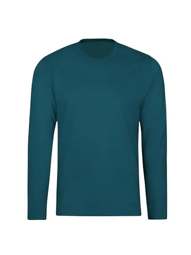 Trigema Herren Langarmshirt 100% Baumwolle – Saphir, 3XL EU von Trigema