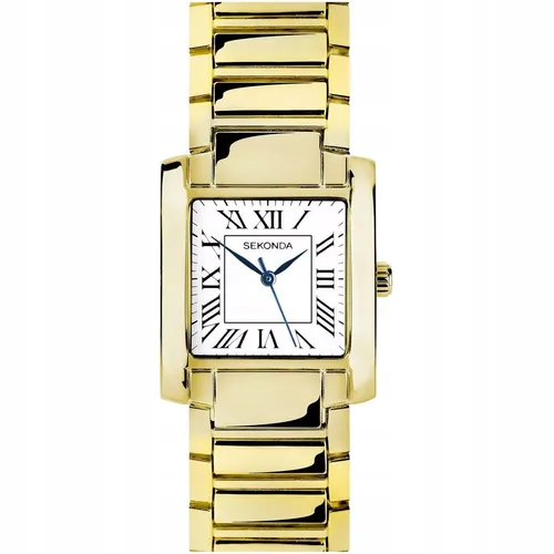 Damen Armbanduhr Goldfarben Edelstahl Analog Quarzuhr