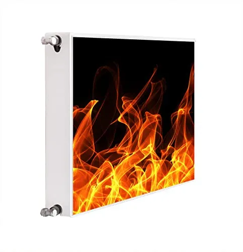 DarHaus Magnet Heizkörperverkleidung Heizkörperabdeckung Heizung Schutz, 60x60 Motiv Feuer