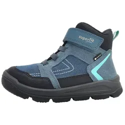 Superfit Mars Winterboots blau/hellgrün (8020) 38 - Wasserdichte und atmungsaktive Kinderboots mit Gore-Tex, herausnehmbarer Einlegesohle und wärmendem Fleecefutter für optimalen Komfort bei kaltem Wetter.