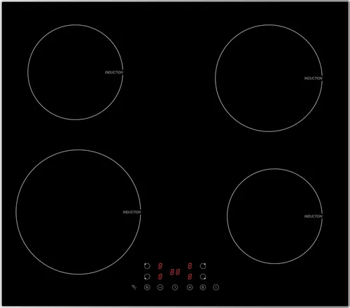 PKM Induktions-Kochfeld PKM IN-Serie IN4BGN, Booster-Funktion Stop+Go-Funktion Kindersicherung Timer b