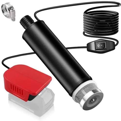 Wasserpumpe für Einhell PXC Akku 18V, Tauchpumpe Teichpumpe Ansaugpumpen Pumpe mit 4m-Kabel 30L/Min für Gartenbewässerung, Schwimmbäder, Teiche, Springbrunnen, Aquarien, Badewannen (Kein Akku)