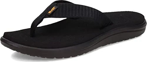 Teva Damen Voya Flip Sandal - Pantoffeln in Schwarz (Bar Street Black Bsblc), Größe 37 EU - Sandalen aus strapazierfähigem Material, perfekt für den Sommer und ideal für entspannte Tage am Strand oder im Garten.