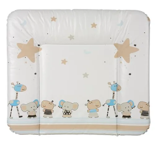 Schardt - Wickelauflage Banjo Blau 84x74cm - Pflegeleichte Wickelunterlage mit Abwischbarer Folie - Auflage für Babys mit Extra Weicher Polsterung - Aus 100% Polyestervlies