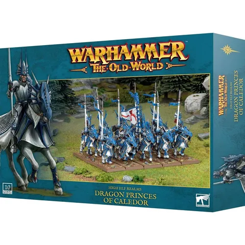 Warhammer The Old World - High Elf Realms Dragon Princes o.C - Tabletop Spiele: Baue und gestalte 10 unbemalte Drachenprinzen von Caledor mit umfangreichem Zubehör für ein einzigartiges Spielerlebnis.