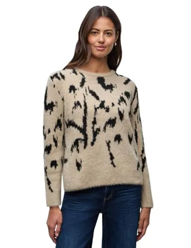 Street One Softer Jacquard Pullover in Sanded Beige in beige von Street One
