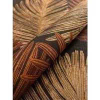 Newroom Vliestapete - Braun mit Palmenblättern - Tropische Glanztapete für Schlafzimmer, Wohnzimmer und Küche, bringt Urlaubsfeeling und frische Farben in Ihr Zuhause.