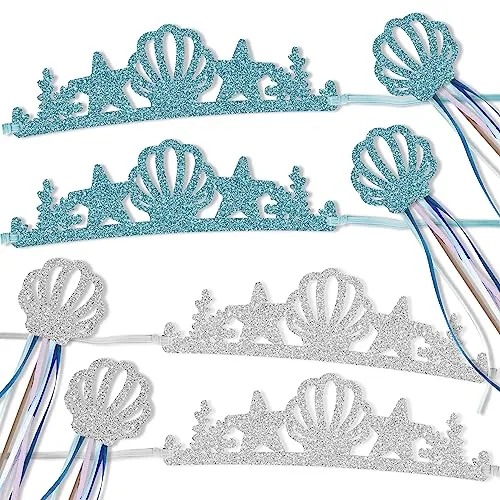 Papierdrachen 4 Papp-Kronen und 4 Zauberstäbe in silber von Papierdrachen