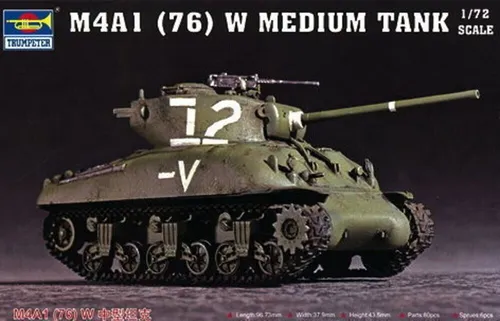 Trumpeter 07222 M4A1 (76) W Tank in 1:72 Bausatz