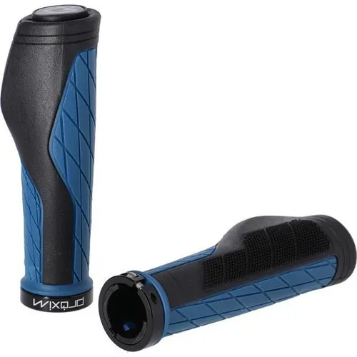 Prologo Proxim Winged Touch Lenkergriffe schwarz/blau, 135mm - Sonstiges Fahrradzubehör mit ergonomischen, flügelförmigen Griffen aus Vexk-Gel für optimalen Komfort und Dämpfung von Vibrationen. Ideal für Mountainbike, Rennrad und Tourenrad.