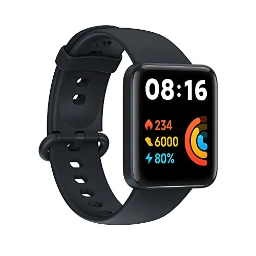 Xiaomi Mi Watch 2 Lite schwarz - Smarte Fitnessuhr mit GPS - Smartwatch mit 1,55 Zoll HD-Touch-Display, über 100 Trainingsmodi und 24/7 Gesundheitsüberwachung. Ideal für Fitness-Enthusiasten und Gesundheitsbewusste.
