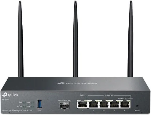 TP-LINK Omada ER706W AX3000 - Hochgeschwindigkeits-Router mit Wi-Fi 6, ideal für nahtloses Streaming und Gaming