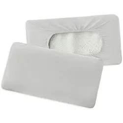 Traumschlaf Premium Interlock Jersey Universal Bezug für Nackenstützkissen ca. 40x60 cm - 40x80 cm | silber - grau