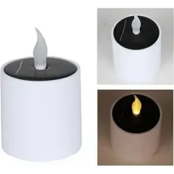 Solar-Kerzenleuchte mit Flackereffekt-LED, Höhe 115 mm, Ø 75 mm, 6 Std. Leuchtdauer