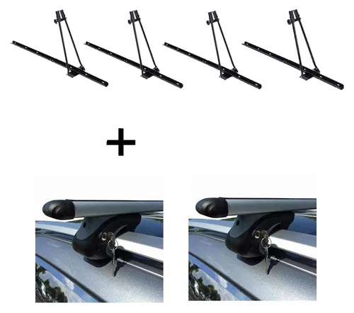 4xFahrradträger ORION + Relingträger L120 für Land Rover Freelander LN 99-06