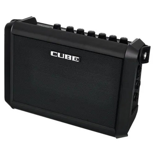 Roland Cube Street Mini | Ultrakompakter Verstärker für Musikperformances - Kompakter Verstärker mit 2-Kanal-Design und 2.1 Lautsprechersystem. Ideal für kleine Events, bis zu 7 Stunden Laufzeit und Bluetooth-Audio-Streaming. Perfekt für Gitarre und Mikrofon.