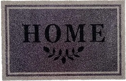oKu-Tex Fußmatte - Stylische Schmutzfangmatte für Innen, rutschfest und waschbar, Grau, 40 x 60 cm - Hochwertige Fußmatte für den Innenbereich mit rutschfester Rückseite, ideal als Schmutzfang im Eingangsbereich. Pflegeleicht und waschbar bis 30°, sorgt für eine einladende Atmosphäre.