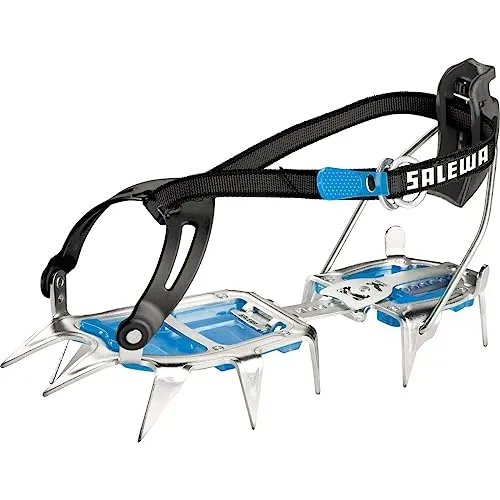 Salewa Alpinist Aluminium Kombi-Steigeisen, Blau - Steigeisen für leichte alpine Ausflüge, aus leichtem Aluminium mit Antistollplatten, ideal für Schnee und Eis. Perfekt für Sommer- und Winterabenteuer!