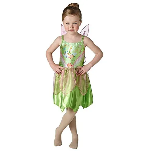 Rubie ́s Kostüm Disney's Tinkerbell - Märchenfee Kinderkostüm - Kostüme für Kinder, zauberhaftes grünes Sommerkleid mit Flügeln, perfekt für Karneval oder Themenpartys, geeignet für Kinder ab 6 Jahren.