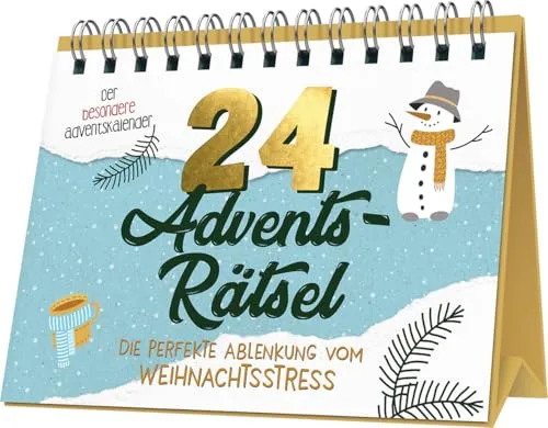 Adventsrätsel I Der besondere Adventskalender zum Aufstellen - 24 spannende Rätsel für eine entspannte Adventszeit. Ideal zum Aufstellen und perfekt zur Ablenkung vom Weihnachtsstress.