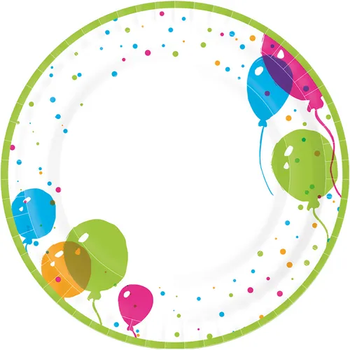 Duni Pappteller Ø 22 cm Splash Ballons - 10 Stück