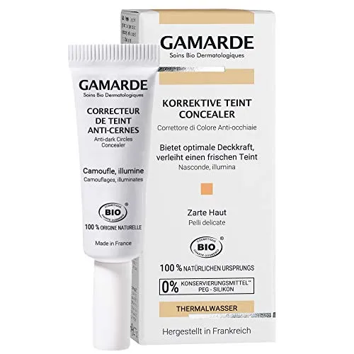 GAMARDE Bio-Kosmetik: Concealer – Teint korrigierend I Veganer Concealer Naturkosmetik I Conceal Cream I Deckender Concealer für Männer & Frauen I Contour Creme mit optimaler Deckkraft I 6 ml