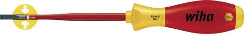 VDE Schlitz-Schraubendreher Wiha 35501 Klingenbreite: 4.5 mm Klingenlänge: 125 mm