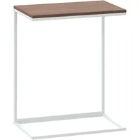 vidaXL Beistelltisch Weiß 55x35x66 cm - Couchtisch im C-Design, ideal für kleine Räume, mit robustem Eisenrahmen und pflegeleichter Holzwerkstoff-Oberfläche.