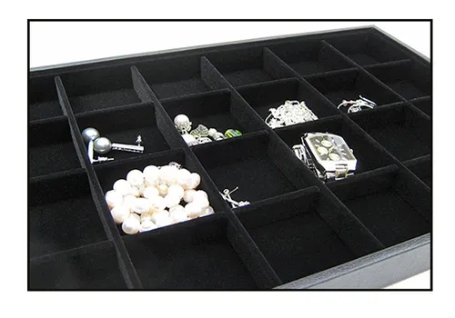Yudu Schmuckkasten Vorlagebrett Schmuckkasten Schmucklade Schmucktablett schwarz