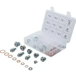 BGS Ölablassschrauben-Reparatur-Sortiment 63tlg. - 70184 - Autoteile, umfassendes Sortiment zur Reparatur beschädigter Ölablassschrauben ohne neues Gewinde, passend für viele Fahrzeugmarken.