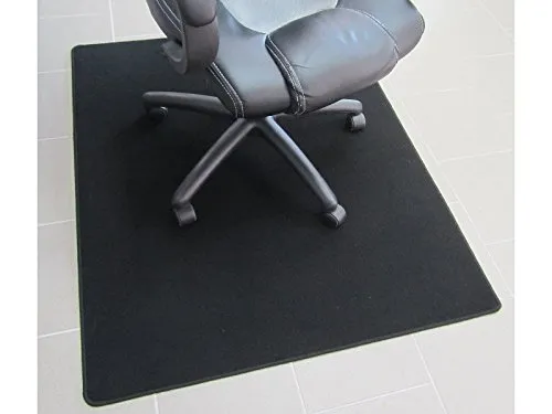 Bürostuhlunterlage Velour schwarz 100x120cm von DSX