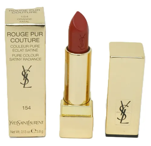 Yves Saint Laurent Rouge Pur Couture Lipstick 3,80 g - Orange Fatal - Lippenstifte mit ultra-cremiger Textur für strahlende Farben und intensives Finish, luxuriöses Gehäuse für eleganten Style.