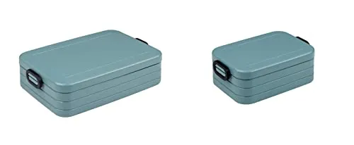 Mepal Take a Break Set – Nordic Green (2-tlg.) - Praktisches Lunchbox-Set mit Trennwand, BPA-frei und wiederverwendbar. Ideal für unterwegs mit 1500 ml und 900 ml Kapazität. Perfekt für eine abwechslungsreiche Mahlzeit!
