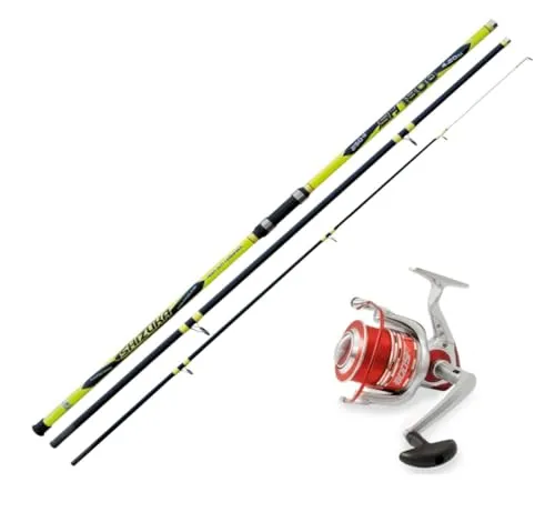 A&M Angelsport Lineaeffe Brandungscombo 3 4,20m / bis 250g + Weitwurfrolle + Schnur