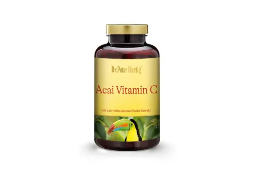 Dr. Peter Hartig Acai Vitamin C, zum Lutschen, Acai-Beere, Acerola-Kirsche, vegan, Presslinge, 120 Presslinge, 4-Monats-Vorrat à 240 g, Acai Vitamin C 120 Presslinge Lactose- Gluten- Hefefrei