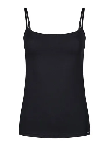 Skiny Damen Cotton Essentials Spaghettishirt - Schwarz, 38 EU - Unterhemden & BH-Hemden für Damen, zeitloses Top mit Spaghettiträgern, ideal als Unterzieh-Shirt für jeden Tag.