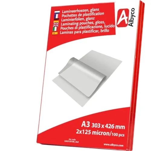 100x Albyco Laminiertaschen von Albyco