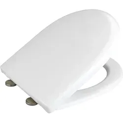 WENKO WC-Sitz »Exclusive« D-Form – 365 mm, Absenkautomatik - Hochwertiger Duroplast WC-Sitz von WENKO mit praktischer Absenkautomatik, ideal für modernen Komfort im Badezimmer.