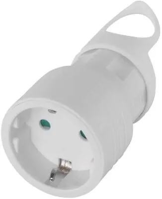 EMOS P0047 SCHUKO Steckdose für Verlängerungskabels, gerade, weiß (1926010100)