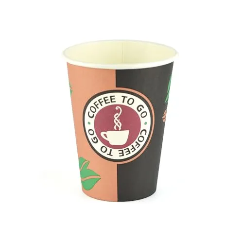 daybays Pappbecher 12oz 300ml Ø9cm 50Stk. Einweg Kaffeebecher Coffee to Go Becher Pappe Papierbecher für Kaffee/Tee/Kalt-und Heißgetränke Kaffebecher Paper Cups (50, 12 oz (Ø90mm))