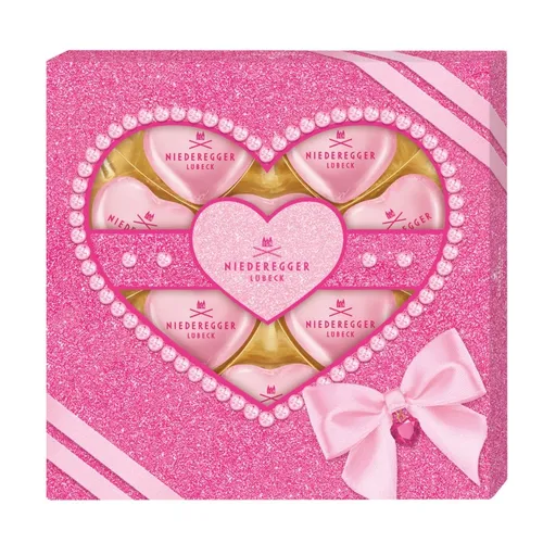  Pralinen Herzen »Marc de Champagne«, 125 g, Niederegger 51,20 EUR/kg