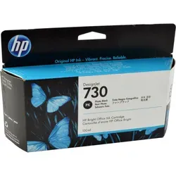 HP 730 (P2V67A) Foto schwarz Druckerpatrone - Originalqualität, 130 ml für brillante Druckergebnisse in DesignJet T1600 T1700 T2600