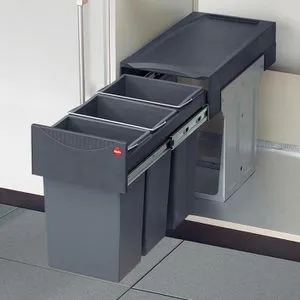 HAILO 3666-13 Abfallsorter 30 Liter - Effiziente Mülltrennung für Ihre Küche - Haushaltszubehör mit 3 separaten 10-Liter-Behältern, ideal für Schränke ab 30 cm Breite. Der Vollauszug und Gesamtdeckel minimieren Geruchsbildung und garantieren einfache Handhabung.