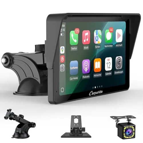 Carpuride V3R Tragbarer Carplay Bildschirm 7 Zoll