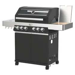 Rösle Gasgrill Videro G4 – Schwarz, Metall, 57x118x138 cm von RÖSLE